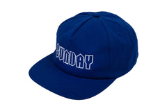 Sunday Cool S 5-Panel Hat (Blue with White Embroidery)