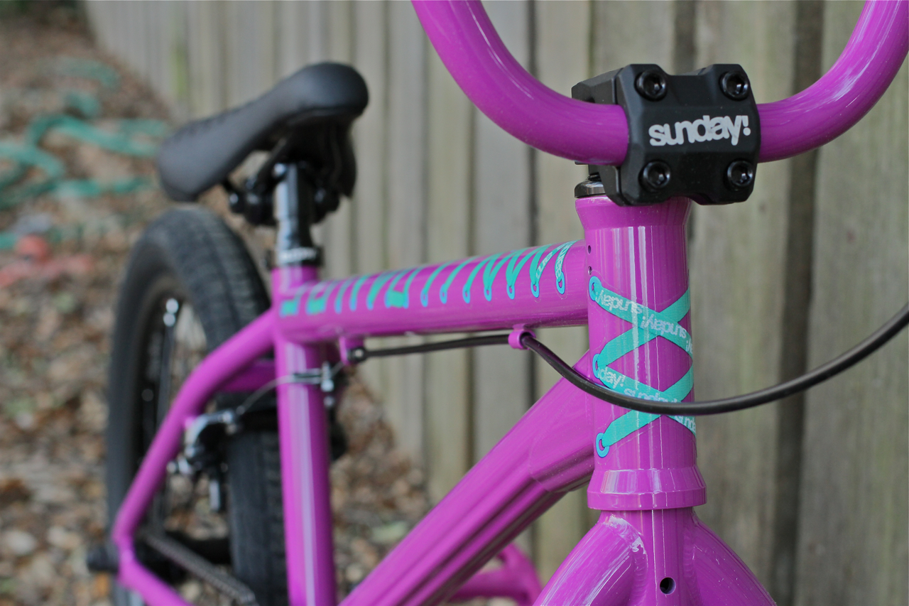 purple bike parts