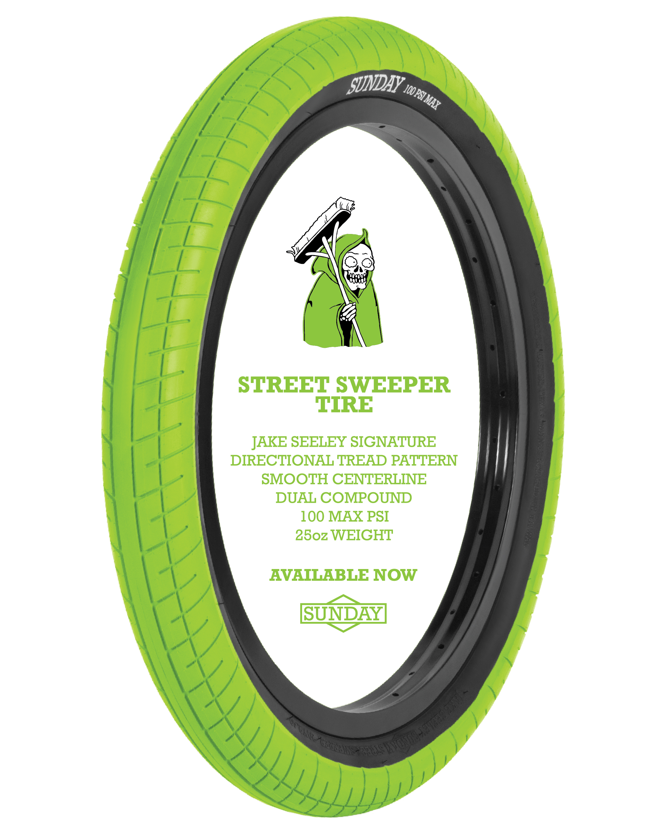 lime green bmx tires